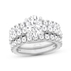 Thumbnail Image 1 of Lab-Grown Diamonds Oval-Cut Bridal Set 5 ct tw 14K White Gold