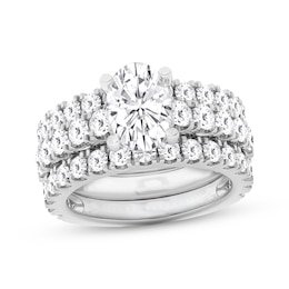 Lab-Grown Diamonds Oval-Cut Bridal Set 5 ct tw 14K White Gold
