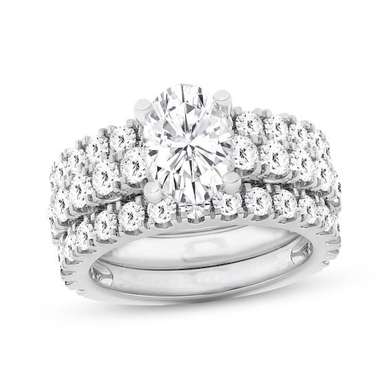 Lab-Grown Diamonds Oval-Cut Bridal Set 5 ct tw 14K White Gold