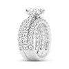 Thumbnail Image 2 of Lab-Grown Diamonds Oval-Cut Bridal Set 5 ct tw 14K White Gold