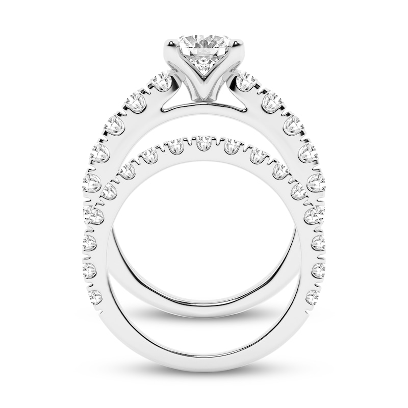 Main Image 3 of Lab-Grown Diamonds Oval-Cut Bridal Set 5 ct tw 14K White Gold