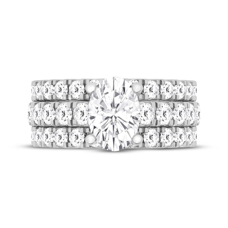 Main Image 4 of Lab-Grown Diamonds Oval-Cut Bridal Set 5 ct tw 14K White Gold