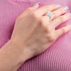 Thumbnail Image 4 of Cultured Pearl & Diamond Accent Ribbed Ring Sterling Silver