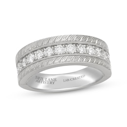 Neil Lane Artistry Heritage Men's Lab-Grown Diamond Wedding Band 1 ct tw Platinum 8mm