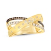Thumbnail Image 1 of Le Vian Diamond Three-Row Crossover Ring 1/2 ct tw 14K Honey Gold