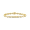 Thumbnail Image 1 of KAY Lab-Grown Diamonds "XO" Link Bracelet 1/2 ct tw 14K Yellow Gold-Plated Sterling Silver 7"