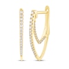 Thumbnail Image 1 of Diamond Double Hoop Earrings 1/4 ct tw 14K Yellow Gold