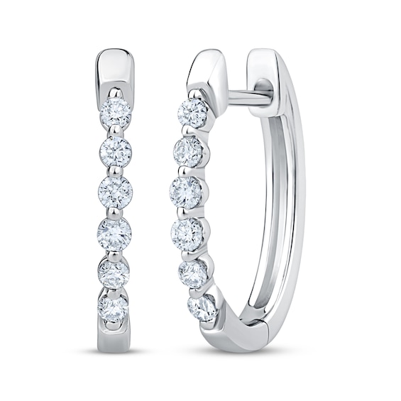 KAY Lab-Grown Diamonds Hoop Earrings 1/4 ct tw 10K White Gold