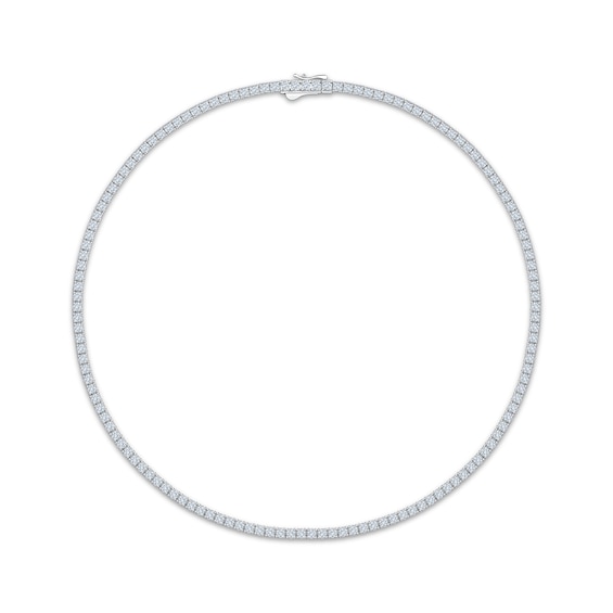 KAY Lab-Grown Diamonds Certified Tennis Necklace 12 ct tw 10K White Gold 17"