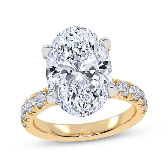 Adore Lab-Grown Diamonds Certified Oval-Cut Engagement Ring 6 ct tw 14K Yellow Gold