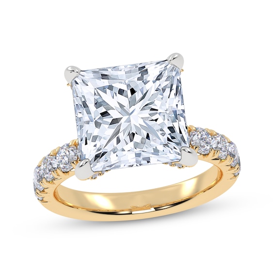 Adore Lab-Grown Diamonds Certified Princess-Cut Engagement Ring 6 ct tw 14K Yellow Gold