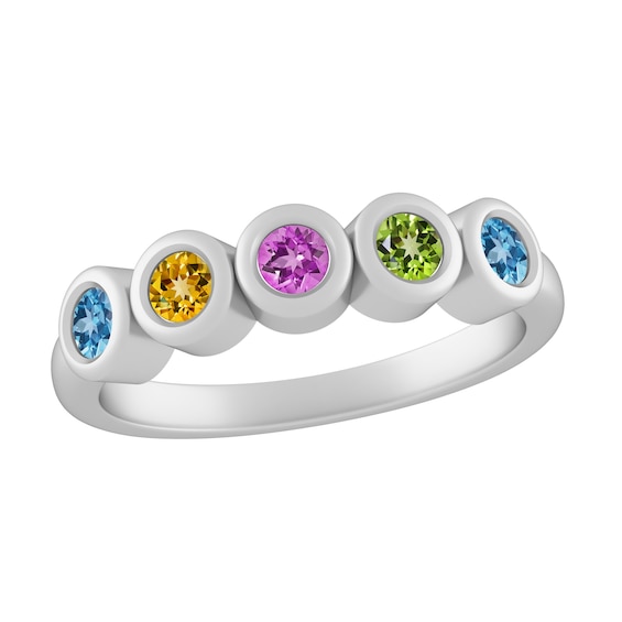 Birthstone Family & Mother's Ring (3- Stones