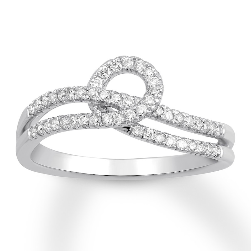 Diamond Loop Ring 1/3 Carat tw Sterling Silver