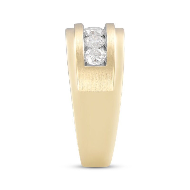 Main Image 2 of Adore Men’s Five-Stone Round-Cut Diamond Wedding Band 1 ct tw 10K Yellow Gold