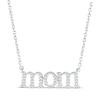 Thumbnail Image 1 of Diamond Lowercase "Mom" Necklace 1/15 ct tw Sterling Silver 18"