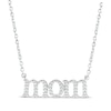 Thumbnail Image 0 of Diamond Lowercase "Mom" Necklace 1/15 ct tw Sterling Silver 18"