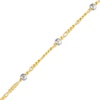 Thumbnail Image 1 of Solid Saturn Bead Chain Anklet 14K Yellow Gold 10"