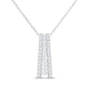 Thumbnail Image 1 of Diamond Ladder Necklace 1/2 ct tw 10K White Gold 18"