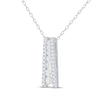 Thumbnail Image 2 of Diamond Ladder Necklace 1/2 ct tw 10K White Gold 18"