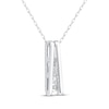 Thumbnail Image 3 of Diamond Ladder Necklace 1/2 ct tw 10K White Gold 18"