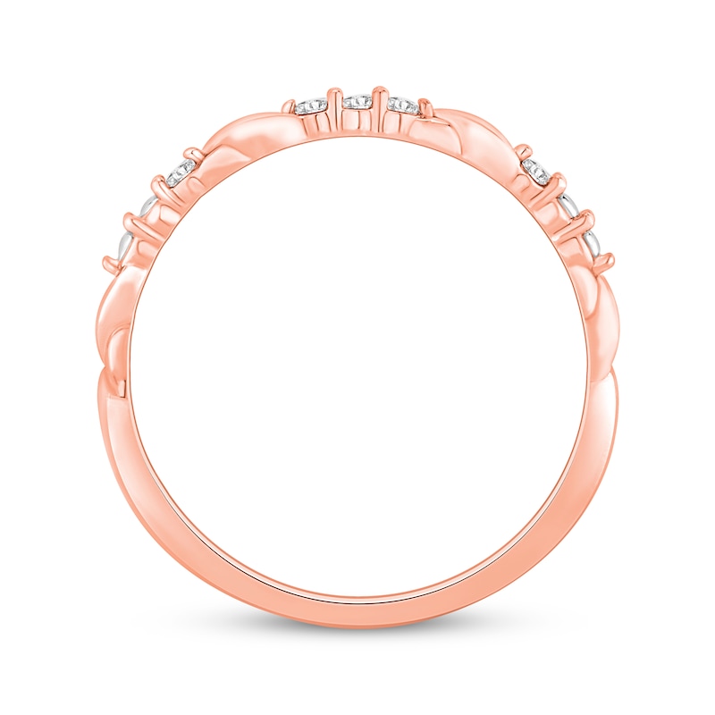 Diamond Stackable Wedding Band 1/20 ct tw 14K Rose Gold