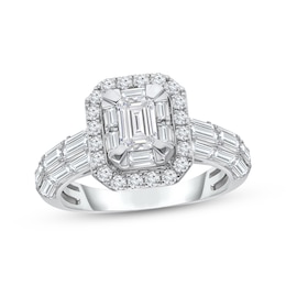 Lab-Created Diamonds by KAY Emerald-Cut Engagement Ring 2 ct tw 14K White Gold