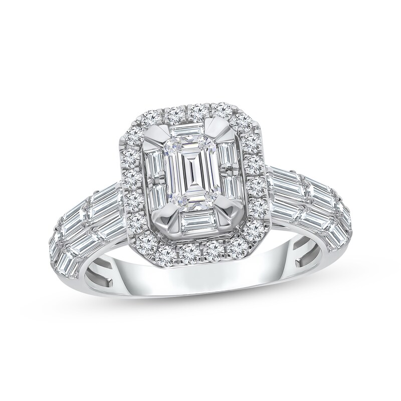 Main Image 1 of Adore Lab-Grown Diamonds Emerald-Cut Engagement Ring 2 ct tw 14K White Gold