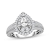 Thumbnail Image 1 of Adore Pear-Shaped Diamond Double-Halo Engagement Ring 1 ct tw 14K White Gold