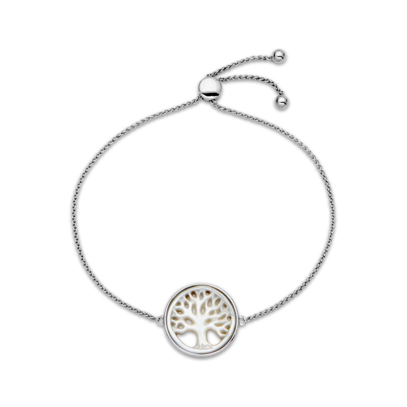 Main Image 2 of Mother-of-Pearl Tree Bolo Bracelet Sterling Silver