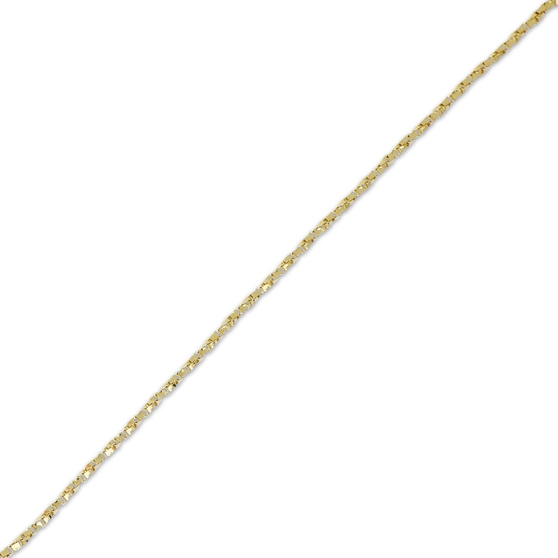 Main Image 2 of Twist Box Chain Necklace 1.1mm Solid 14K Yellow Gold 18"