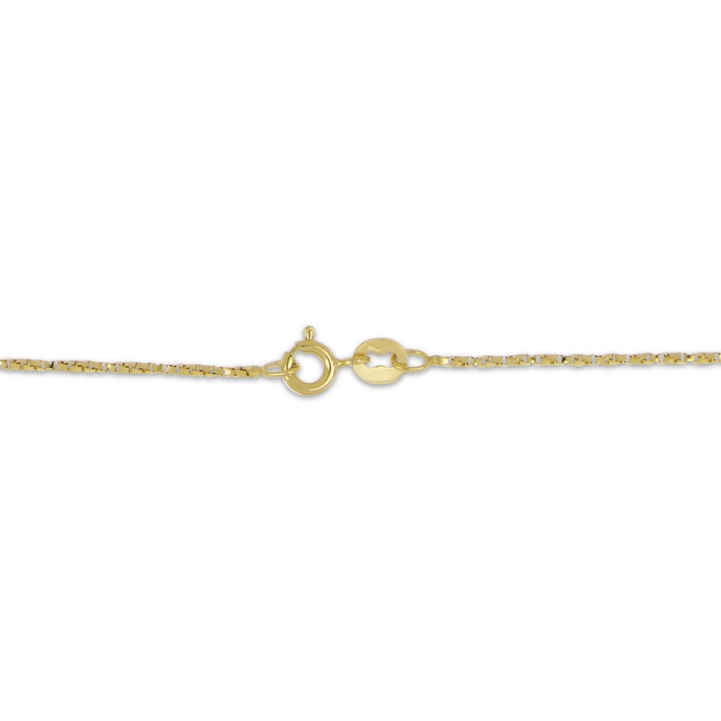 Main Image 3 of Twist Box Chain Necklace 1.1mm Solid 14K Yellow Gold 18"