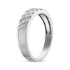 Thumbnail Image 2 of Men's Diamond Diagonal Wedding Band 1/6 ct tw 10K White Gold