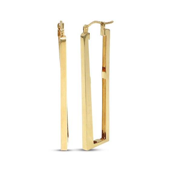 Geometric Hoop Earrings 10K Yellow Gold