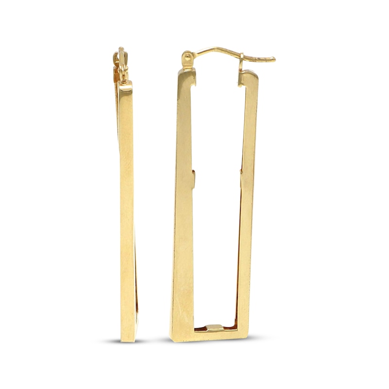 Main Image 3 of Geometric Hoop Earrings 10K Yellow Gold