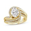 Thumbnail Image 1 of Adore Lab-Grown Diamonds Oval-Cut Bypass Bridal Set 2 ct tw 14K Yellow Gold