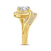 Thumbnail Image 2 of Adore Lab-Grown Diamonds Oval-Cut Bypass Bridal Set 2 ct tw 14K Yellow Gold
