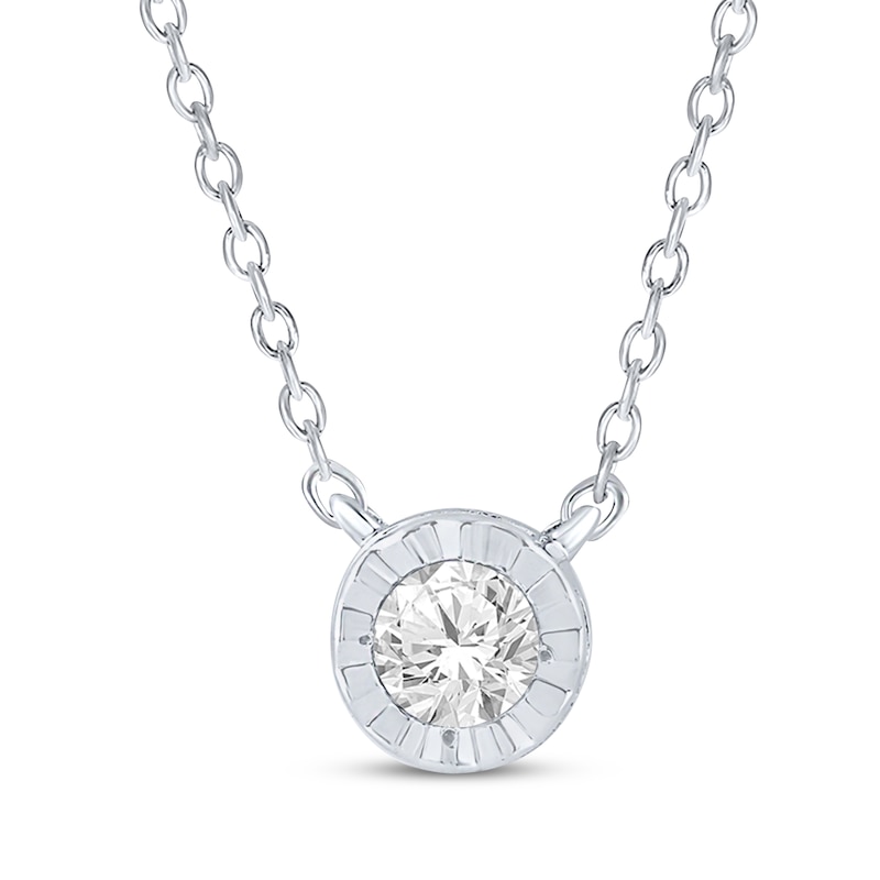 Main Image 2 of Round-Cut Diamond Solitaire Gift Set 1/3 ct tw Sterling Silver (J/I3)