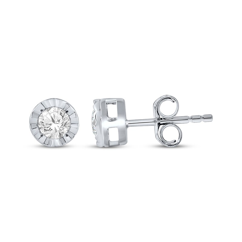 Main Image 3 of Round-Cut Diamond Solitaire Gift Set 1/3 ct tw Sterling Silver (J/I3)