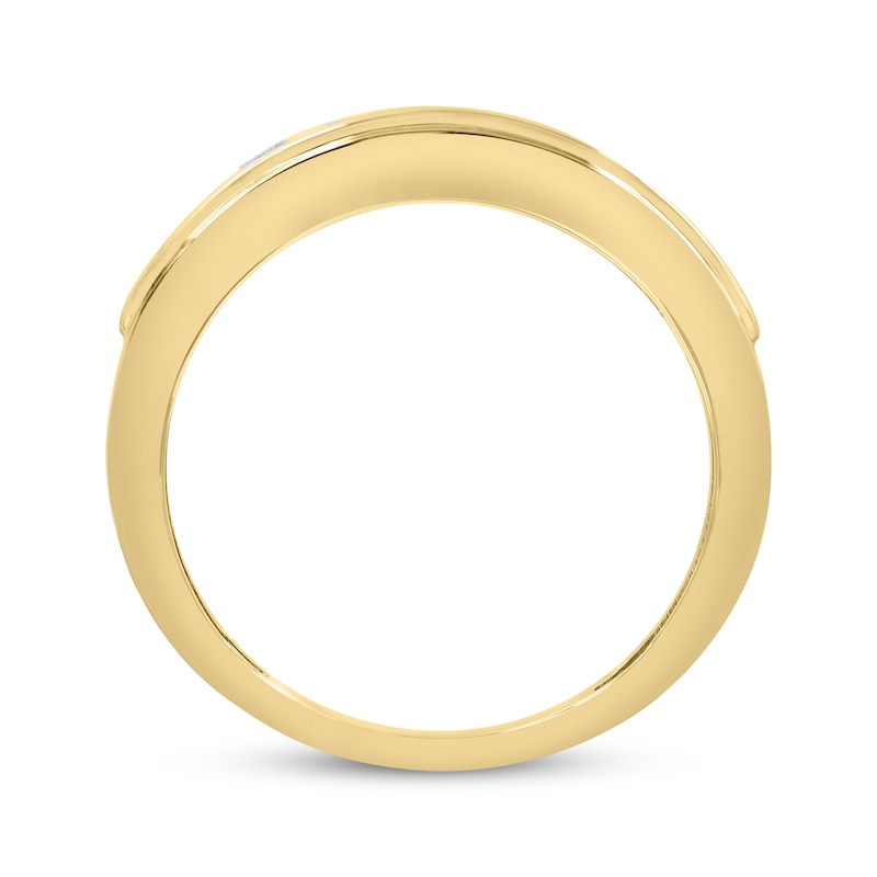 Main Image 3 of Men's Diamond Channel Ring 1 ct tw 10K Yellow Gold