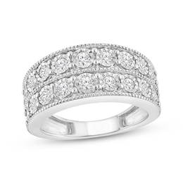 Adore Diamond Two-Row Anniversary Ring 1/2 ct tw 10K White Gold
