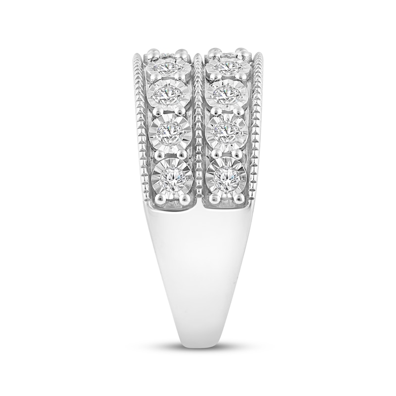 Main Image 2 of Adore Diamond Two-Row Anniversary Ring 1/2 ct tw 10K White Gold