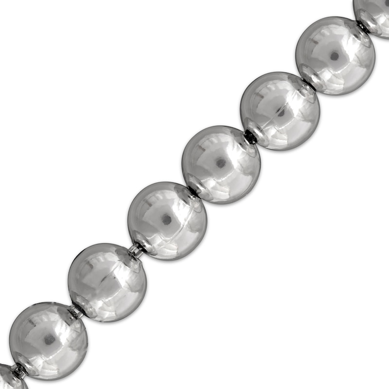 Main Image 2 of Bead Chain Bracelet 6mm Solid Sterling Silver 7.5"
