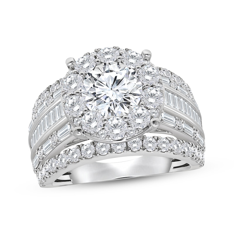 Main Image 1 of Adore Lab-Grown Diamonds Round-Cut Halo Engagement Ring 4 ct tw 10K White Gold