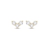 Thumbnail Image 2 of KAY Lab-Grown Diamonds Three-Stone Stud Earrings 1/4 ct tw 14K Yellow Gold
