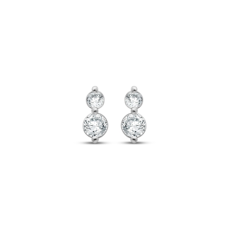 Main Image 2 of KAY Lab-Grown Diamonds Two-Stone Stud Earrings 1/5 ct tw 14K White Gold