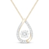 Thumbnail Image 1 of Unstoppable Love Diamond Teardrop Necklace 1/5 ct tw 10K Yellow Gold 19"