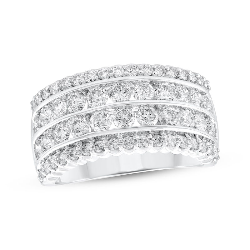 Main Image 1 of Adore Diamond Four-Row Anniversary Ring 1-7/8 ct tw 10K White Gold