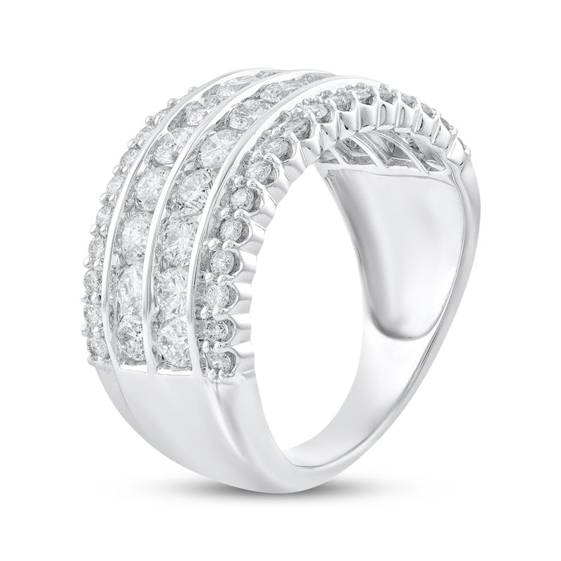 Main Image 2 of Adore Diamond Four-Row Anniversary Ring 1-7/8 ct tw 10K White Gold