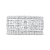 Thumbnail Image 3 of Adore Diamond Four-Row Anniversary Ring 1-7/8 ct tw 10K White Gold