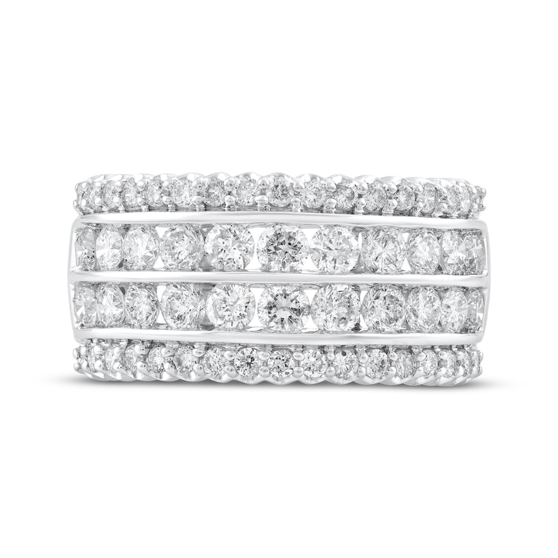 Main Image 3 of Adore Diamond Four-Row Anniversary Ring 1-7/8 ct tw 10K White Gold